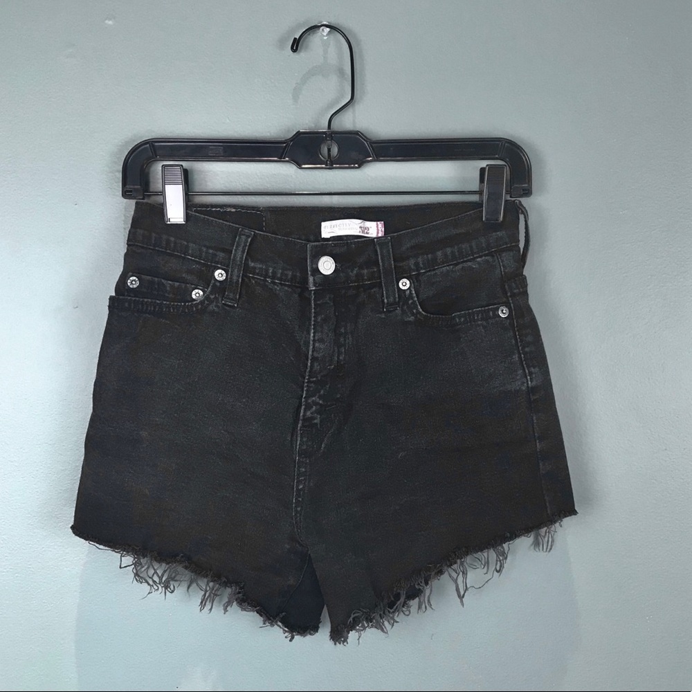 Black High Waisted Levi’s Denim Cutoffs